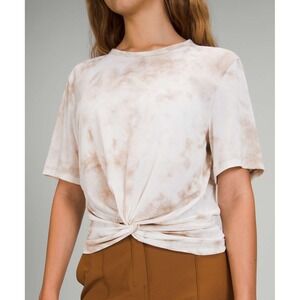Lululemon Twist-Front T-Shirt Tie-Dye Short Sleeve Casual‎ Top, Size 4